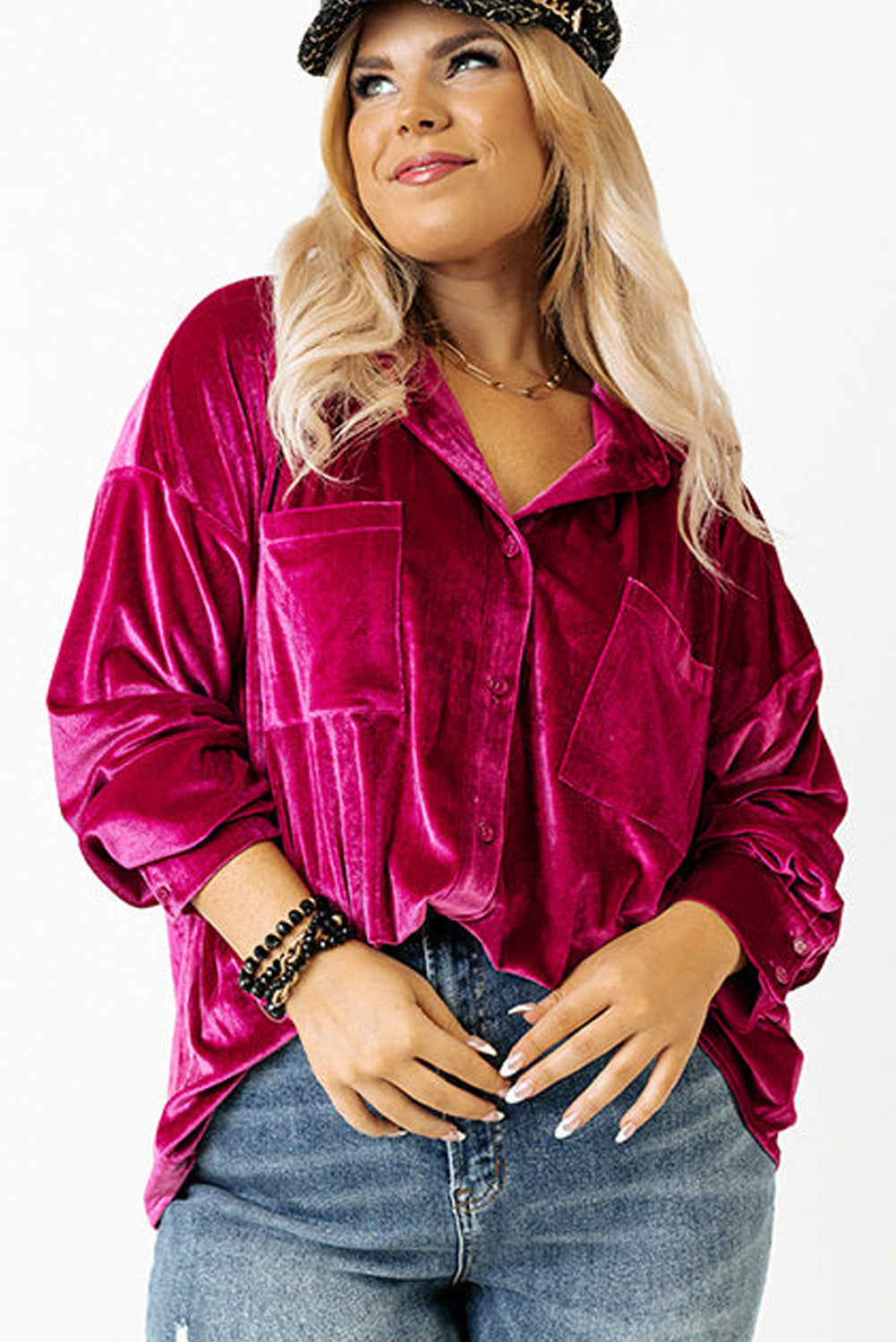 Velour Shirt Plus Size