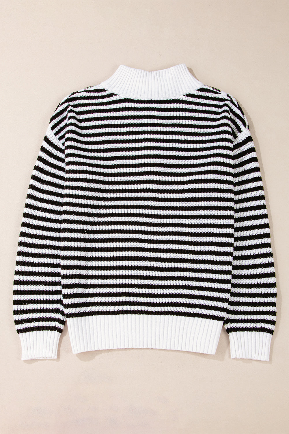 Stripe Zip Up Sweater