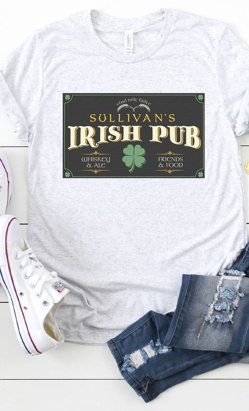 Retro Irish Pub Graphic Tee Plus Size