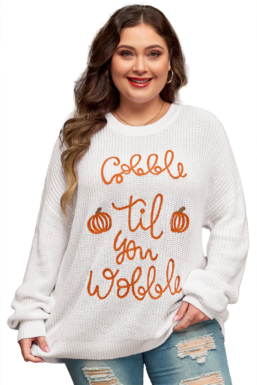 Gobble Til You Wobble Sweater Plus Size