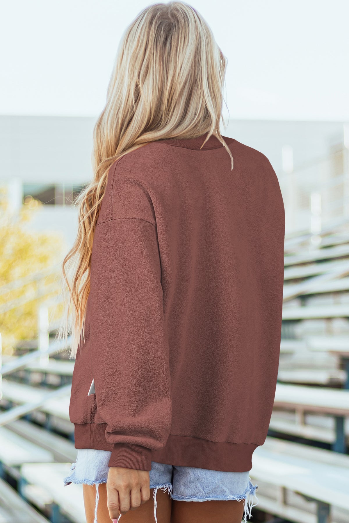 Reversible Mock Neck Sweatshirt
