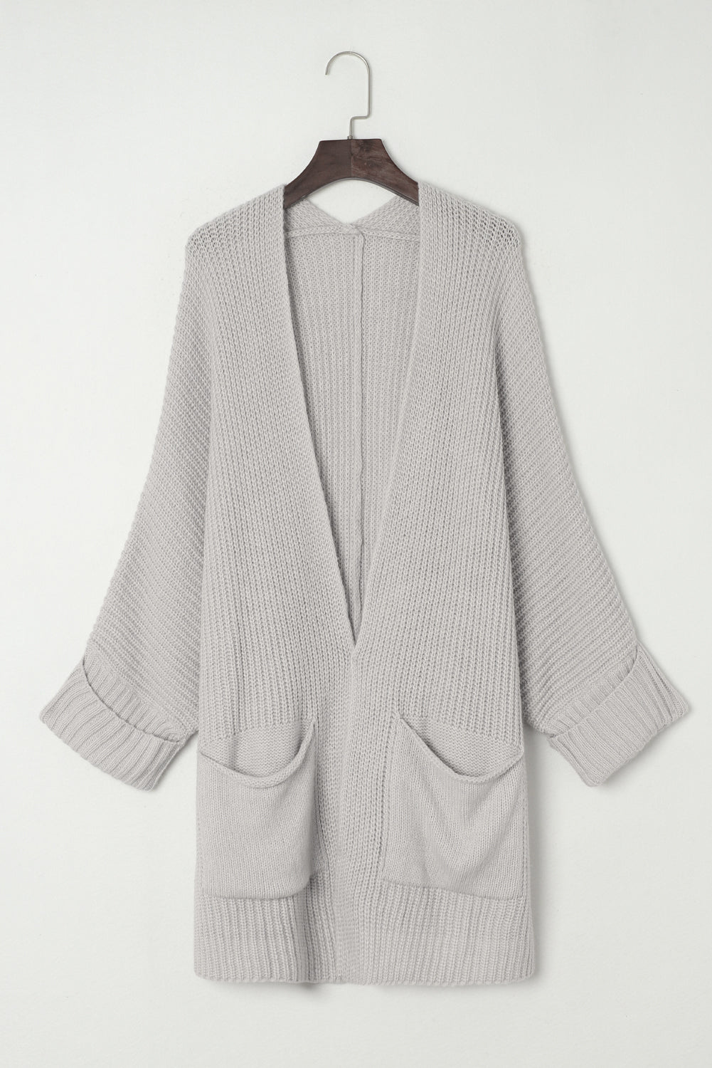 Batwing Sleeve Oversized Cable Knit Cardigan