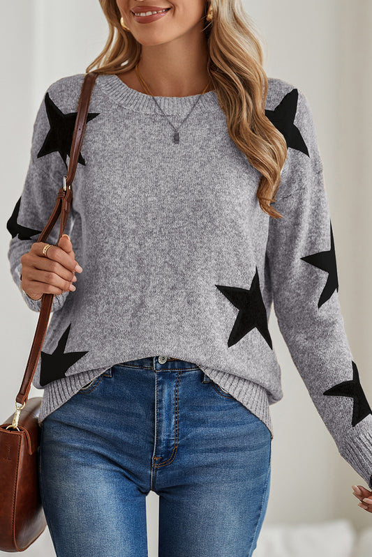 Stars Drop Shoulder Sweater