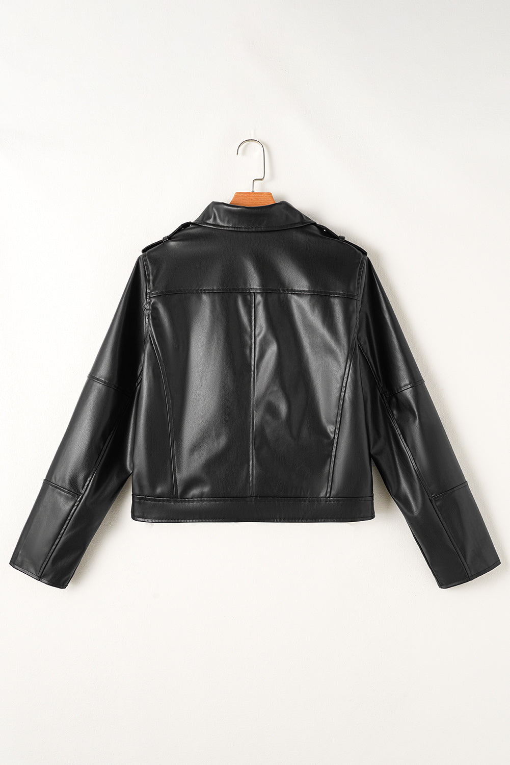 Faux Leather Moto Zip Jacket