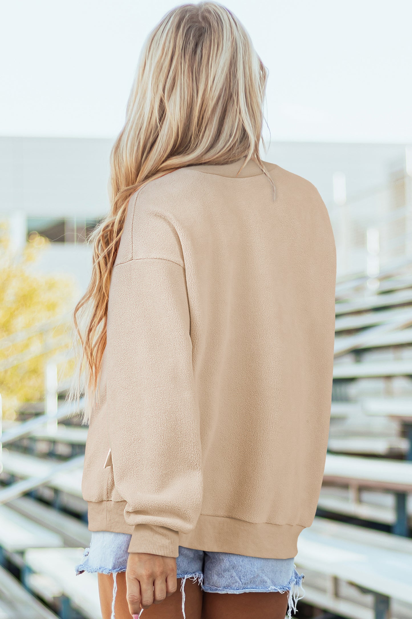 Reversible Mock Neck Sweatshirt