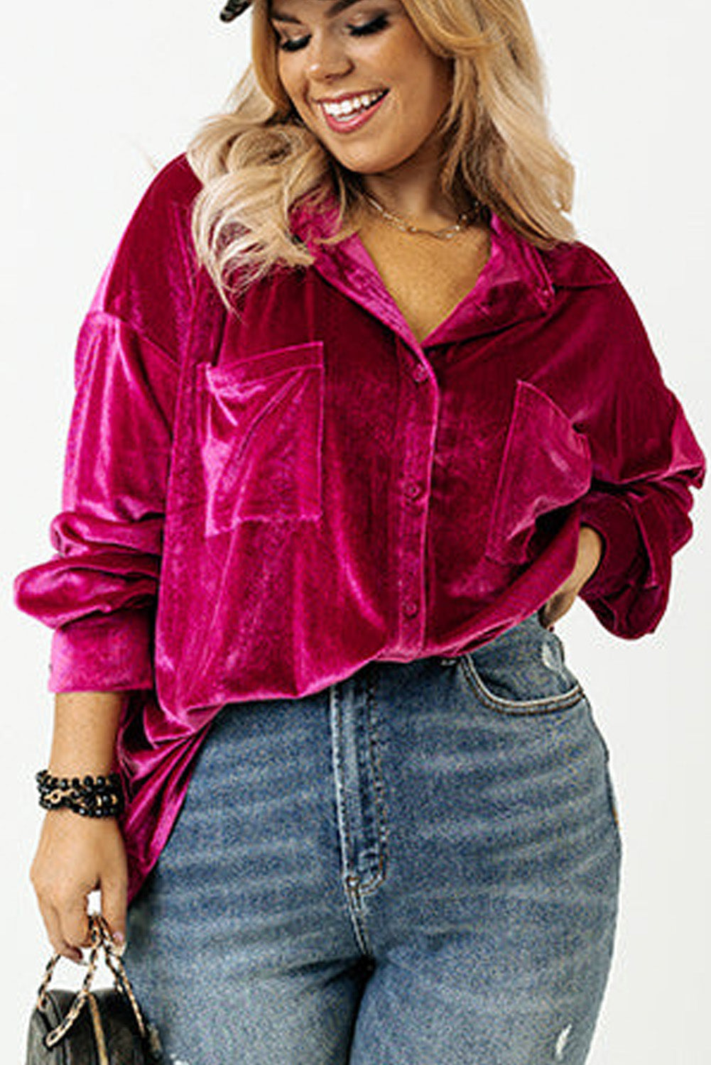 Velour Shirt Plus Size