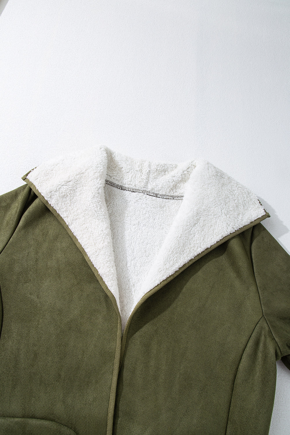 Faux Suede Fleece Jacket