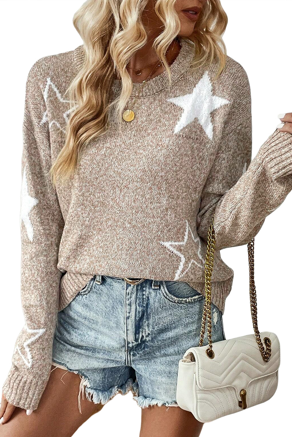 Stars Drop Shoulder Sweater