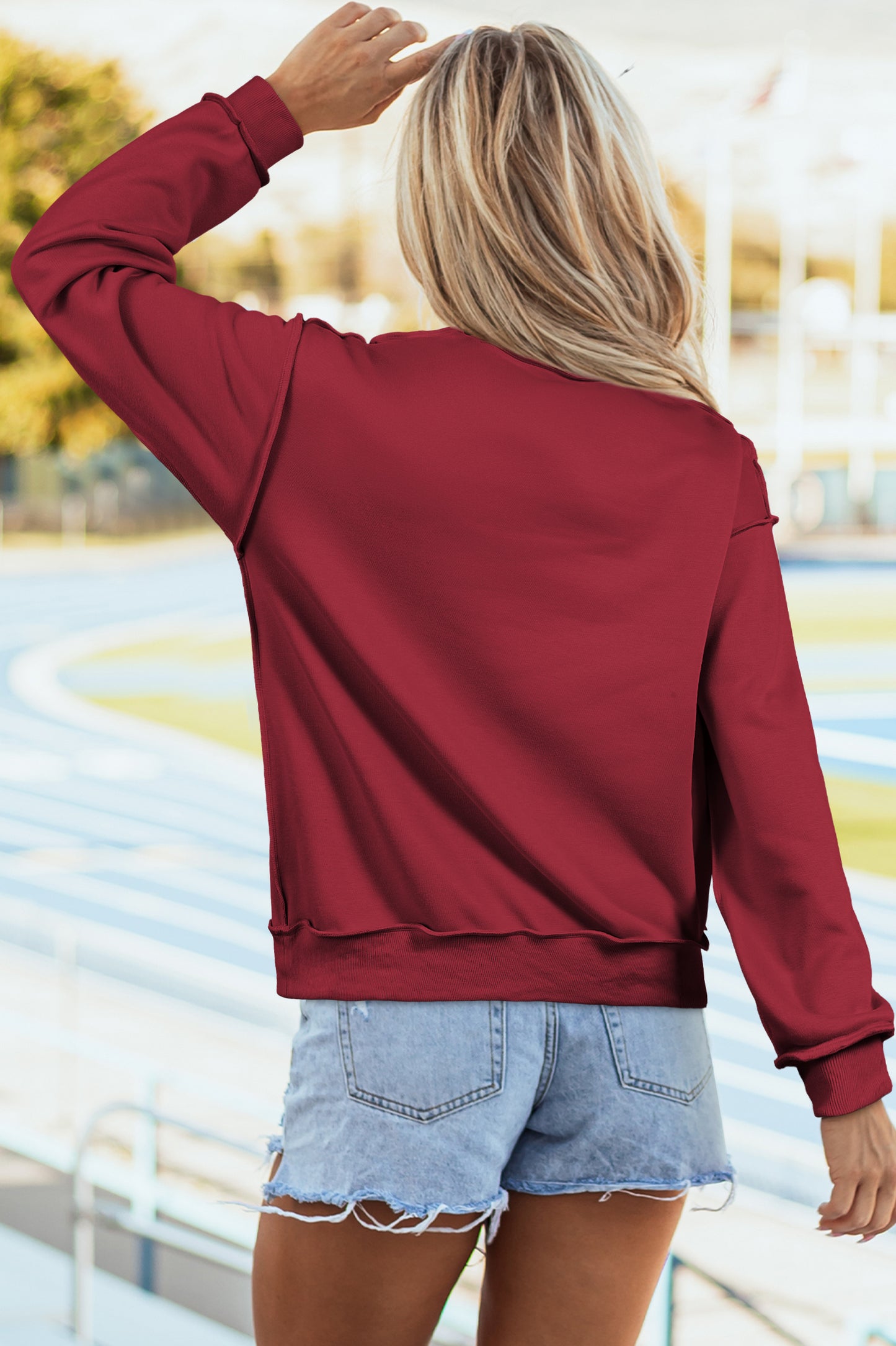 Reversible Mock Neck Sweatshirt
