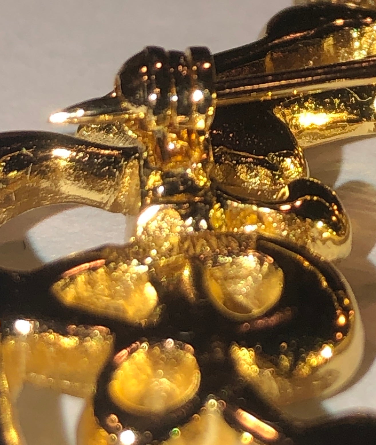 Vintage Christian Dior Monogram Rhinestone Brooch