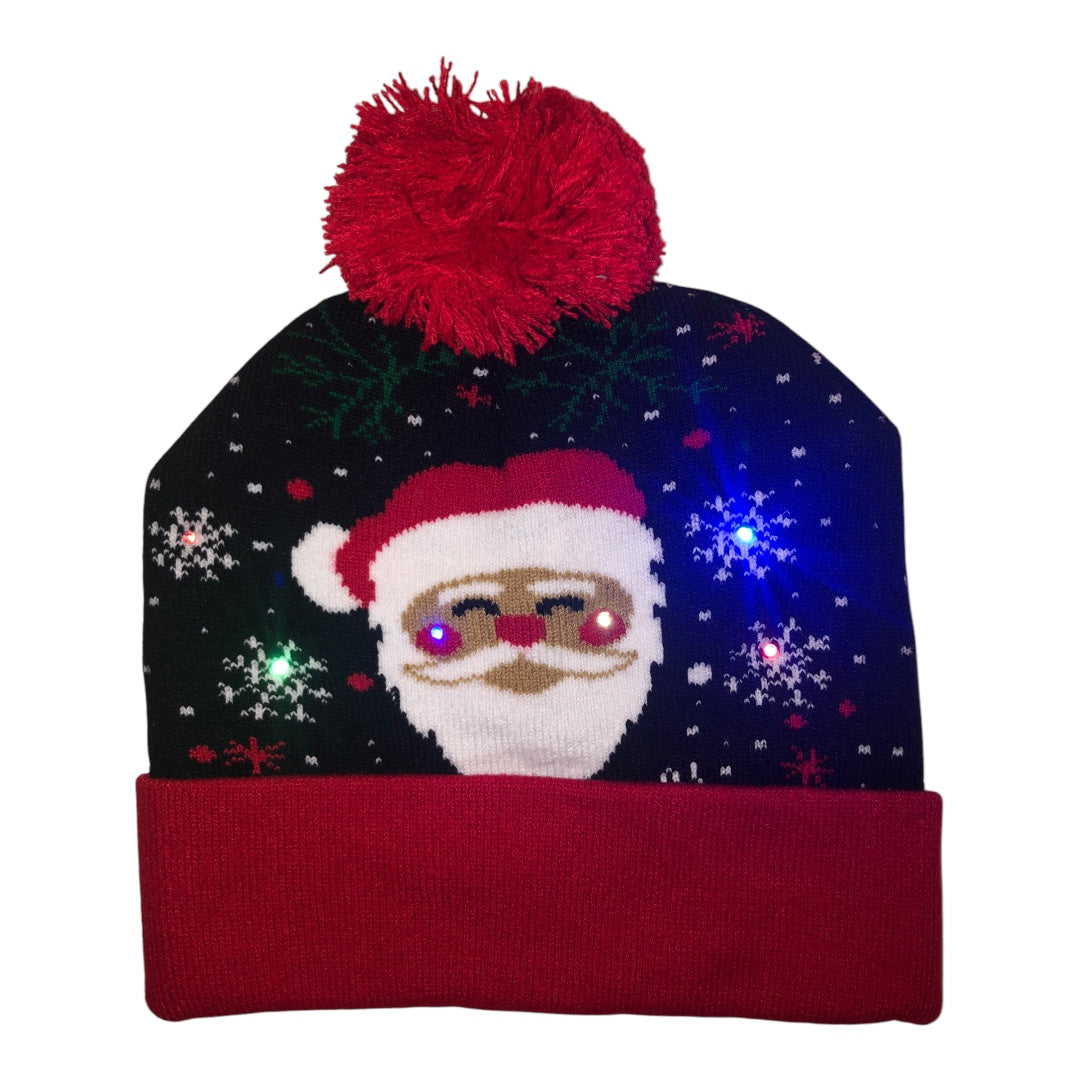 Santa Light Up Cap