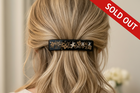 Louis Vuitton M65304 Barrette Inclusion Noir Black Hair Clip Box Dust Bag