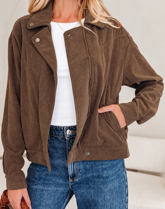 Zip Corduroy Jacket