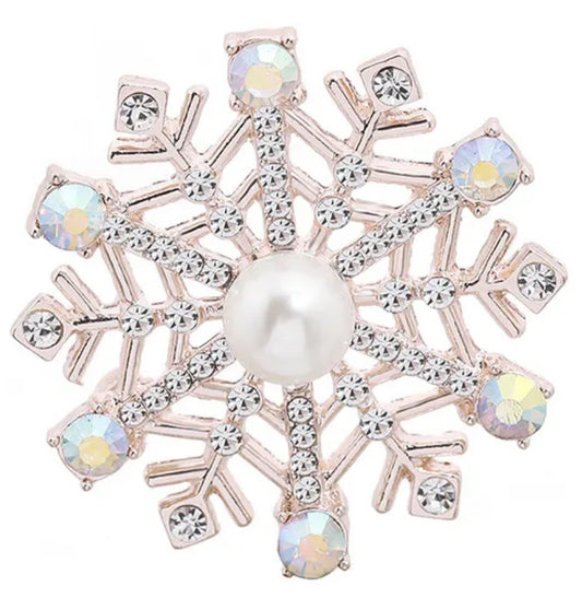 Crystal Clear Snowflake Pin