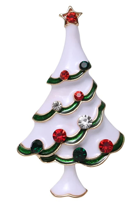 Enamel Christmas Tree Brooch