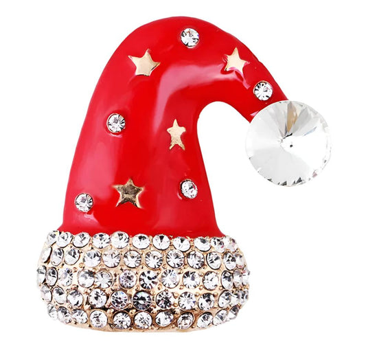 Santa Hat Brooch