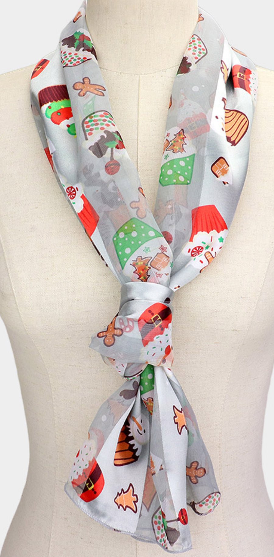 Christmas Cupcakes Scarf