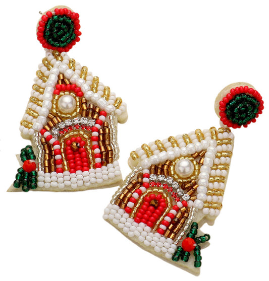 Gingerbread House Drop Earrings