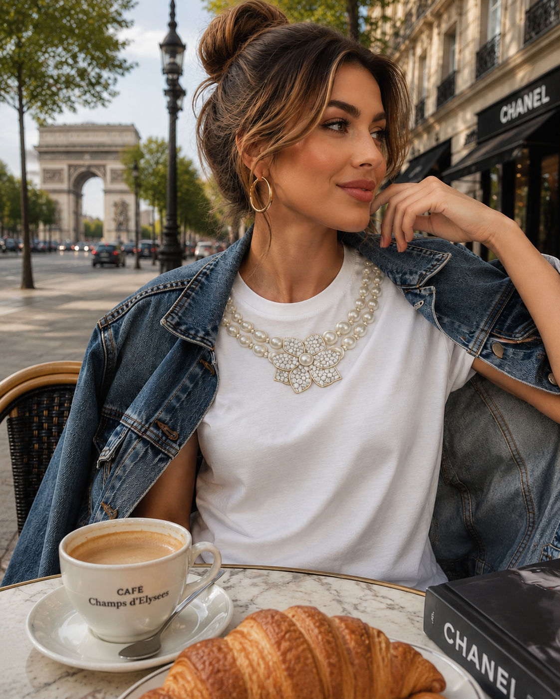 Paris Pearl Illusion Tee