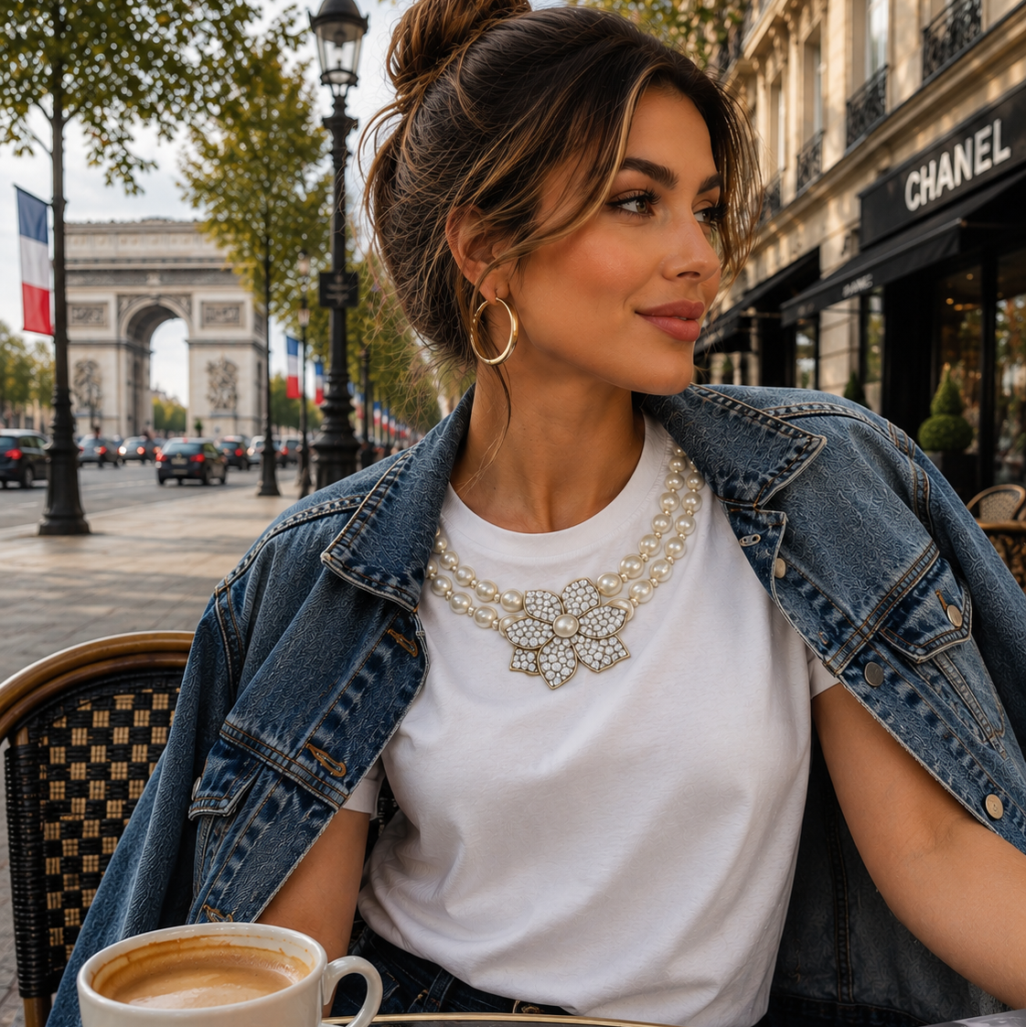 Paris Pearl Illusion Tee