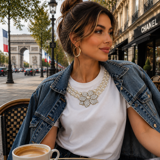 Paris Pearl Illusion Tee