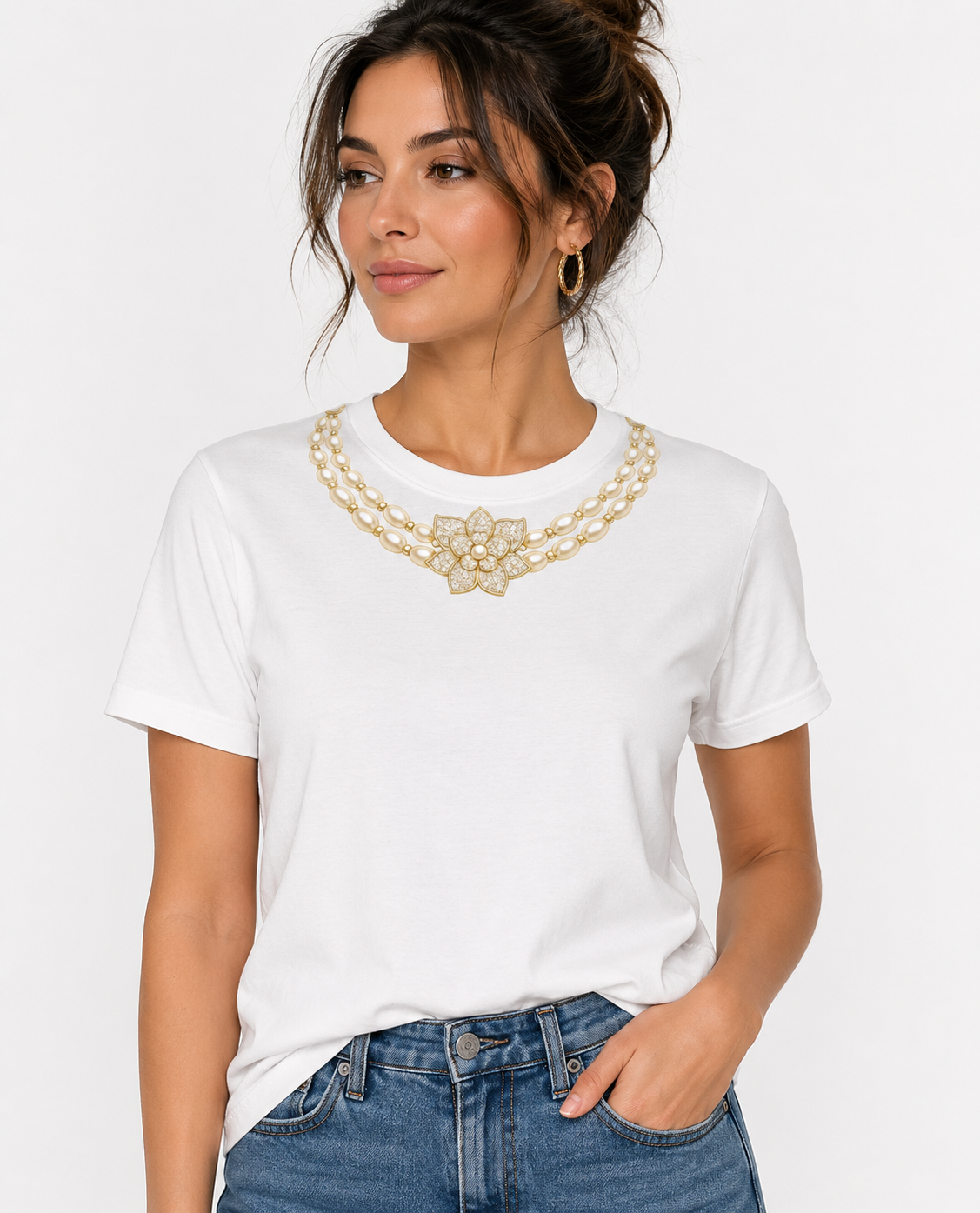 Pearl Blossom Illustrated Tee