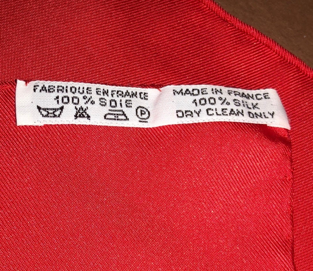 Hermes Carres 90 VTG Art Deco Travel Scarf