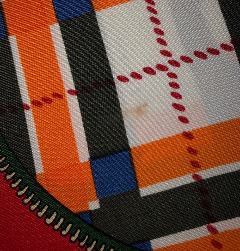 Hermes Carres 90 VTG Art Deco Travel Scarf