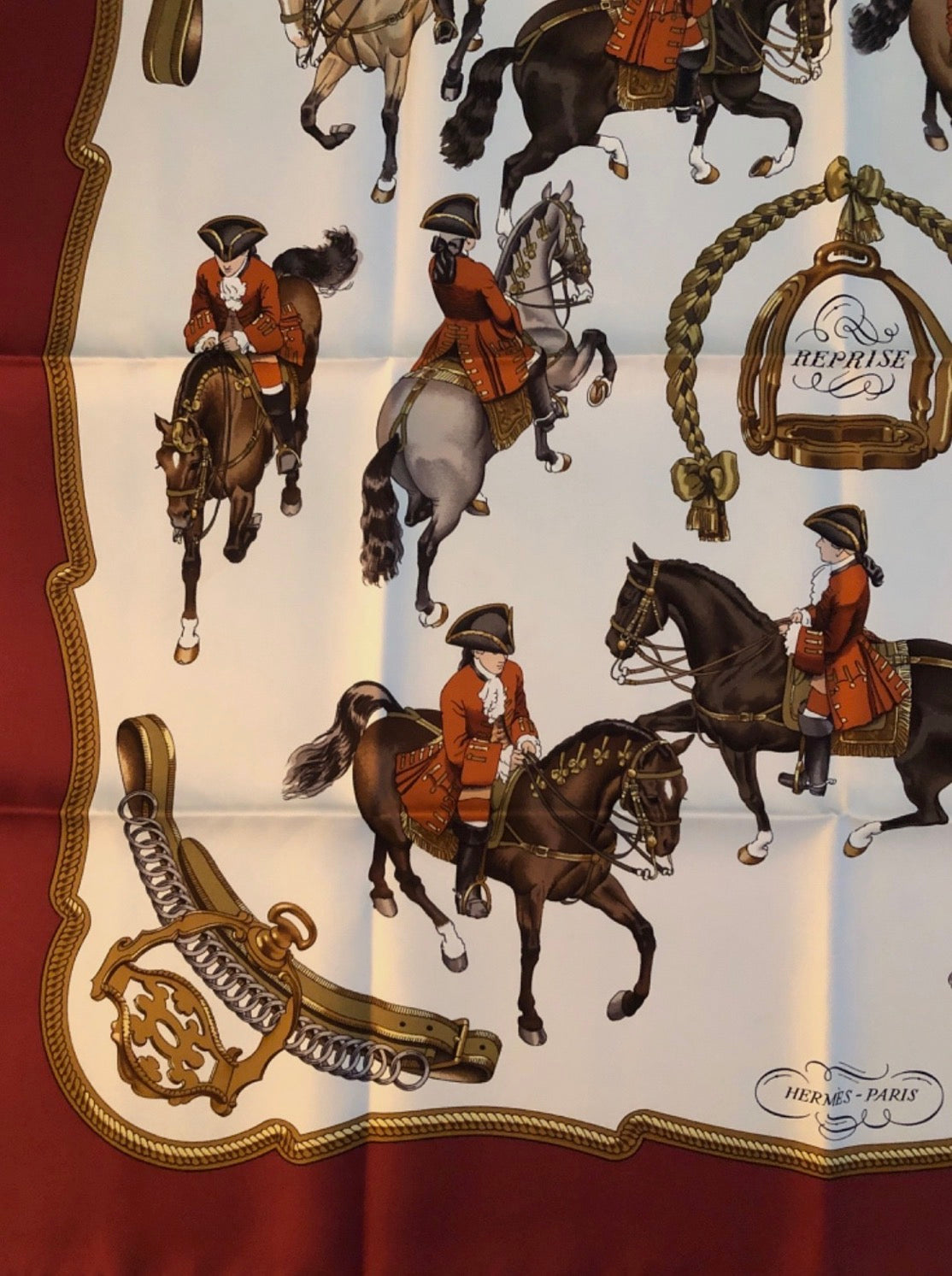 Hermes Carres 90 Reprise by LeDoux VTG Scarf