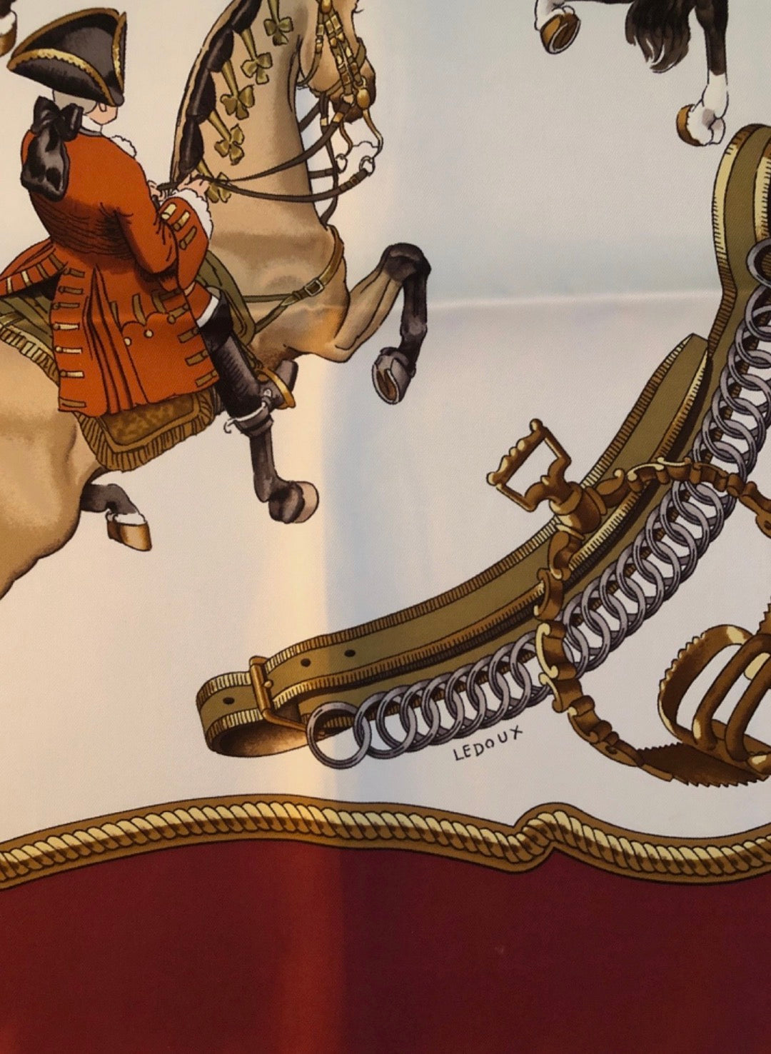 Hermes Carres 90 Reprise by LeDoux VTG Scarf