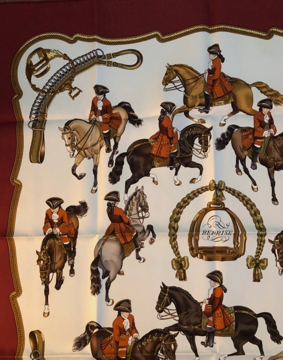 Hermes Carres 90 Reprise by LeDoux VTG Scarf