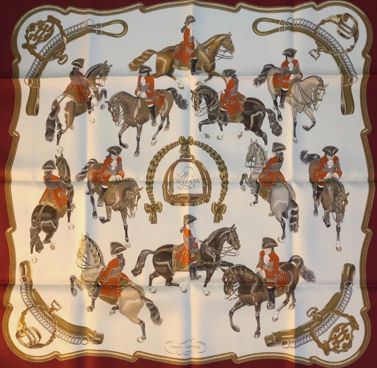 Hermes Carres 90 Reprise by LeDoux VTG Scarf