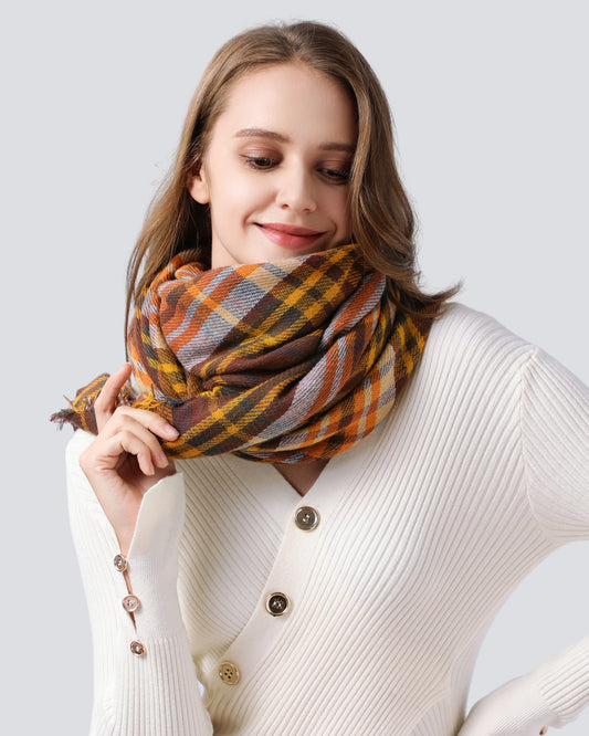 Lattice Plaid Scarf