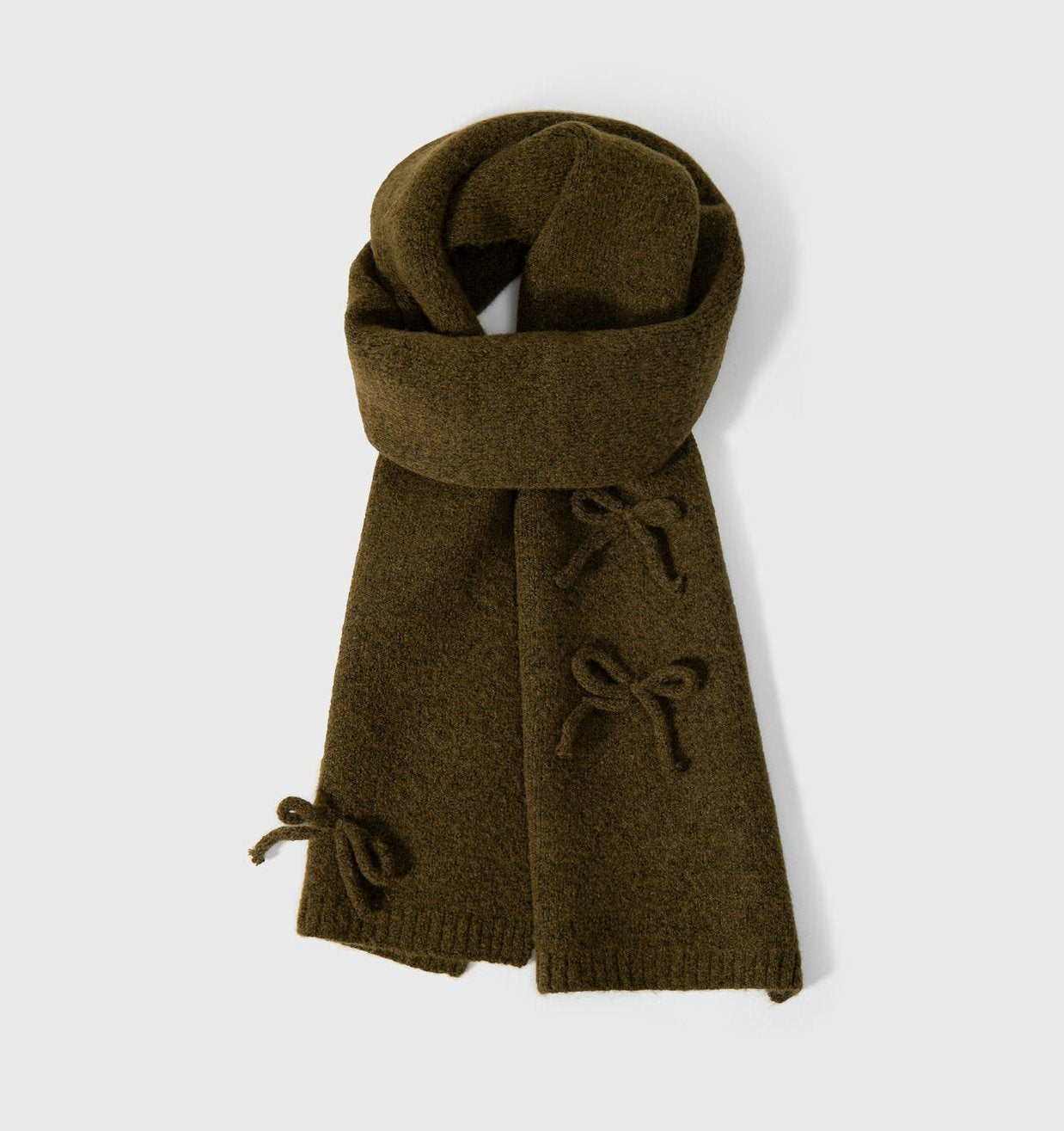 Bow Knot Faux Wool Scarf
