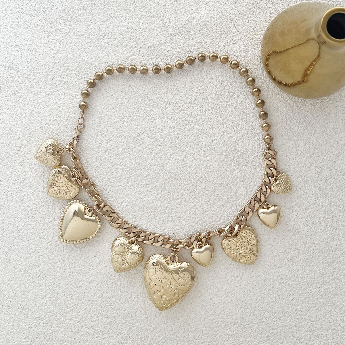 Chunky Heart Pendant Necklace