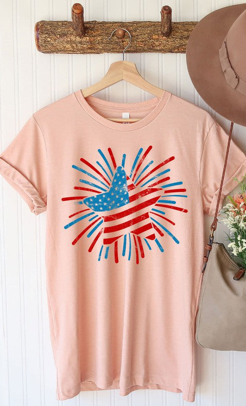 Retro Patriotic Star Graphic Tee