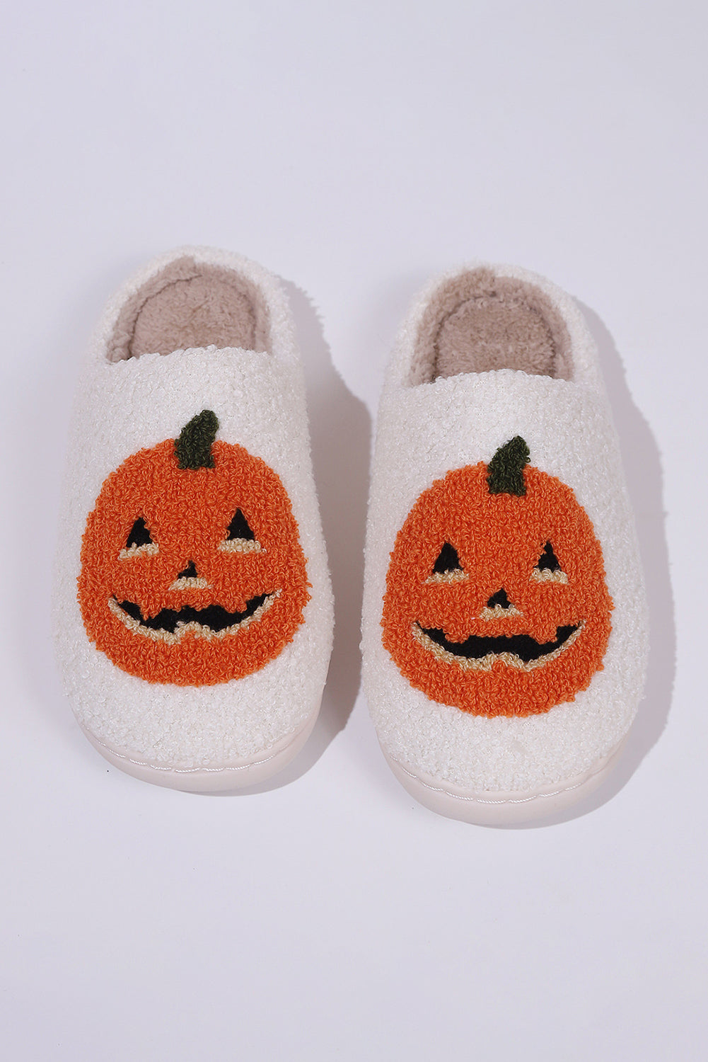 Plush Halloween Pumpkin Slippers