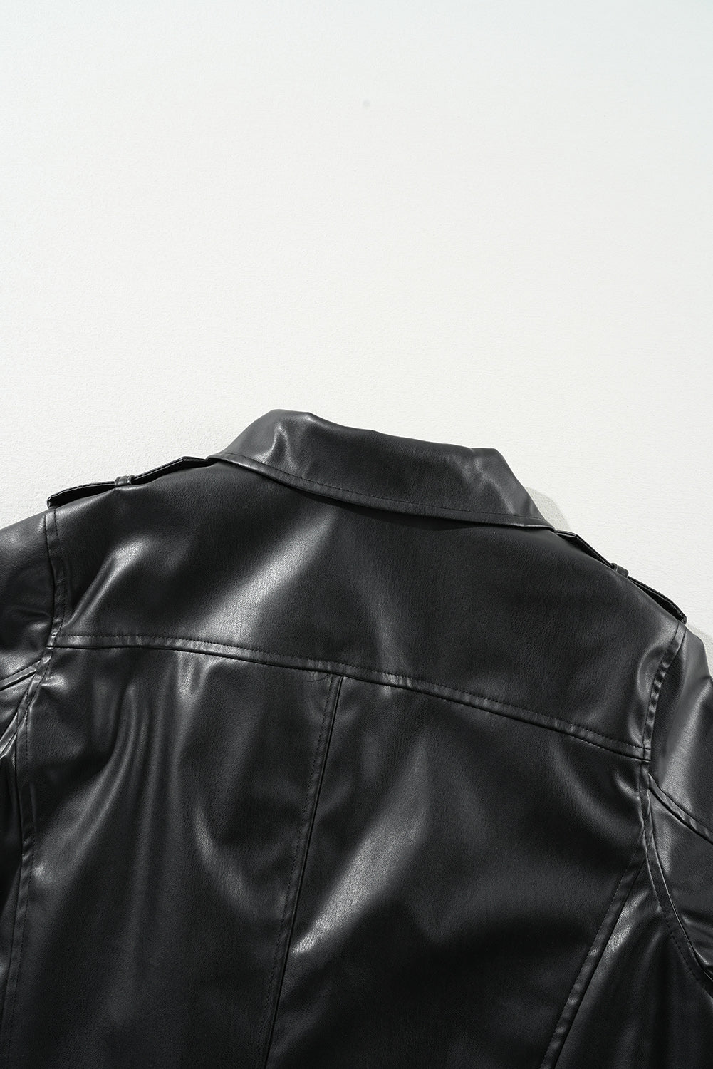 Faux Leather Moto Zip Jacket