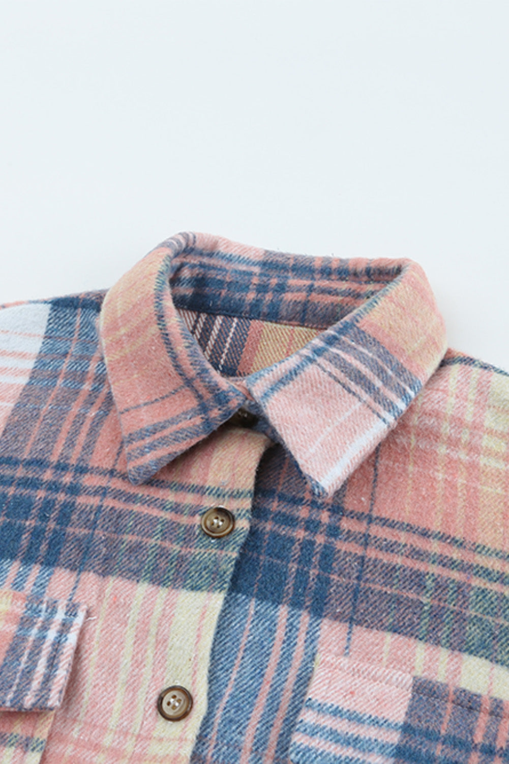 Autumn Brown Plaid Flannel Shacket