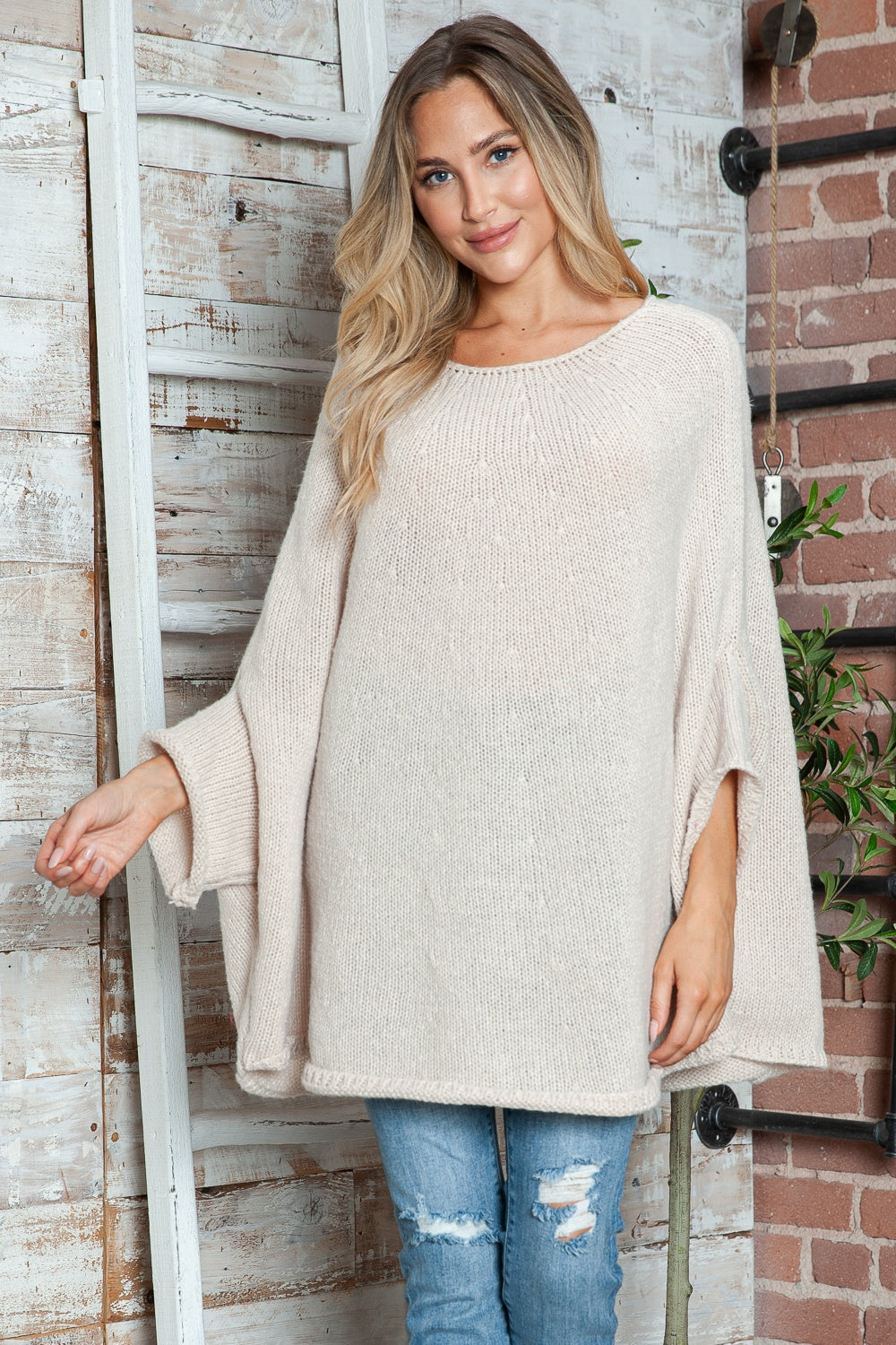 Batwing Sleeve Sweater