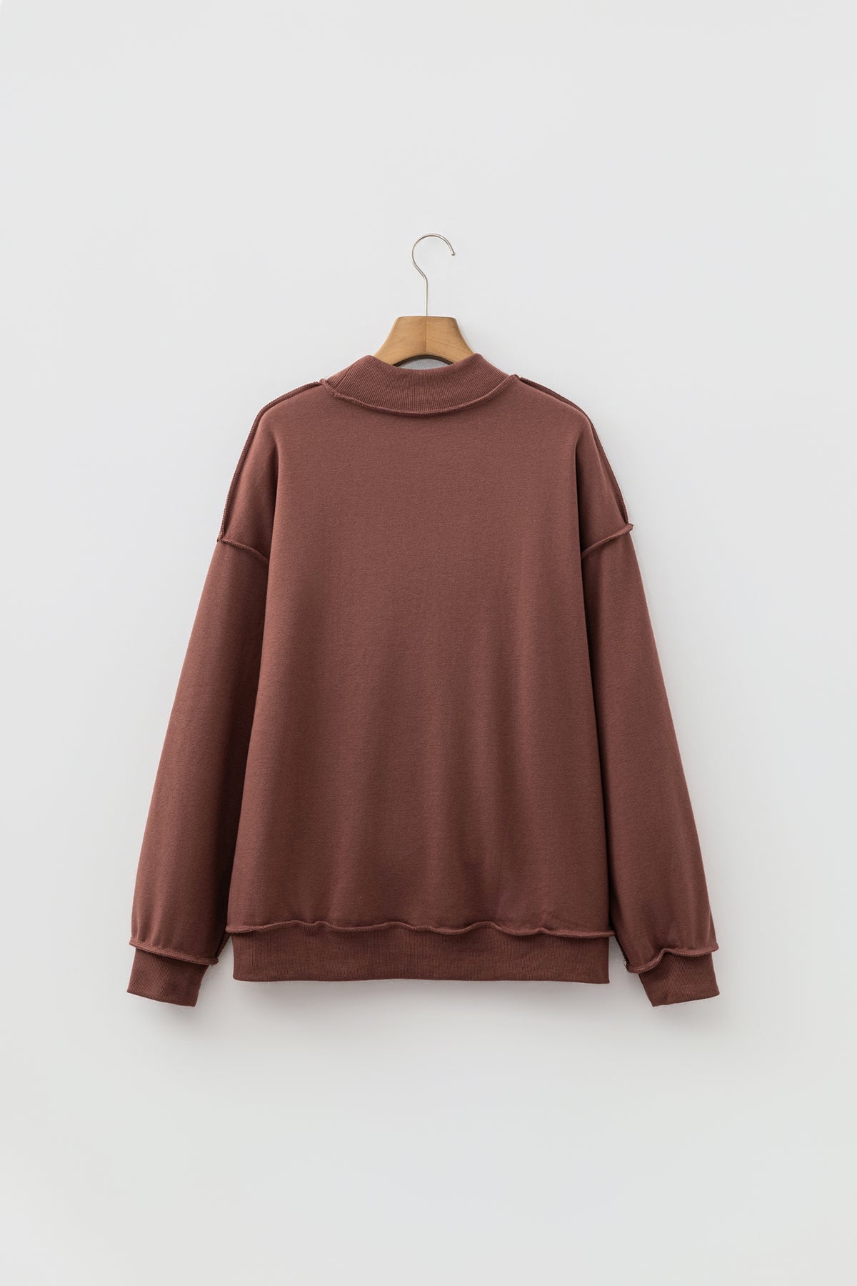 Reversible Mock Neck Sweatshirt