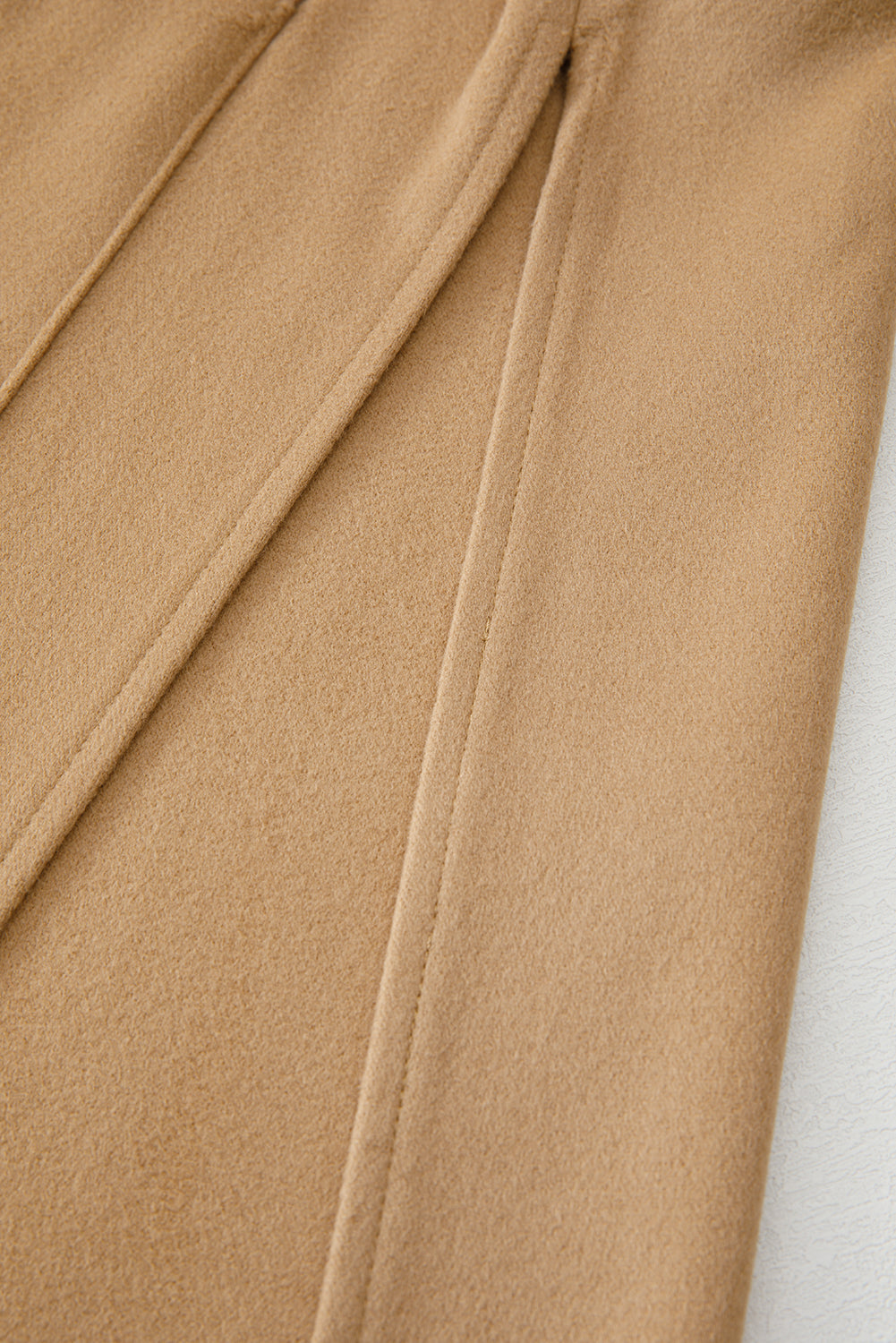 French Beige Zip Hooded Coat
