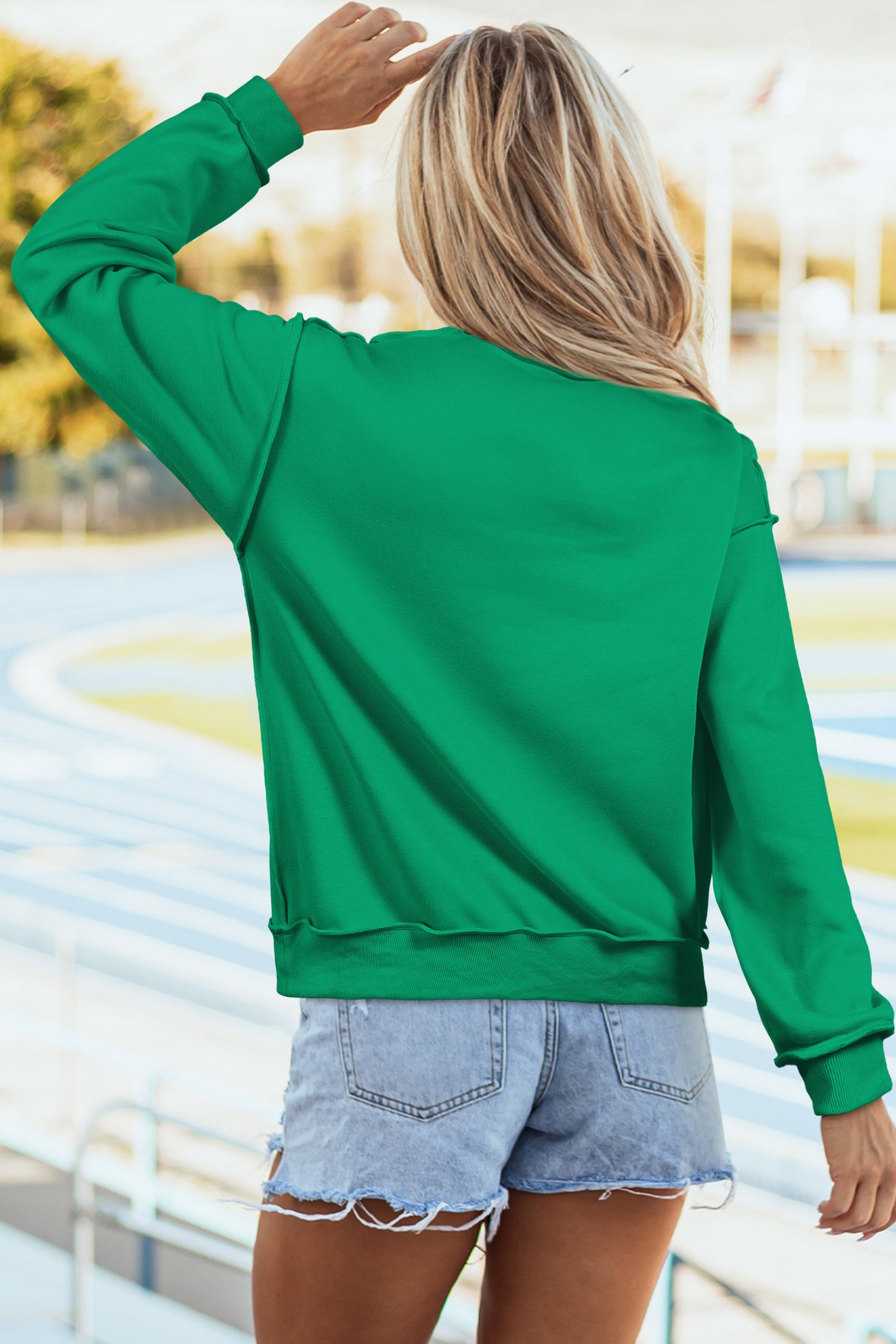 Reversible Mock Neck Sweatshirt