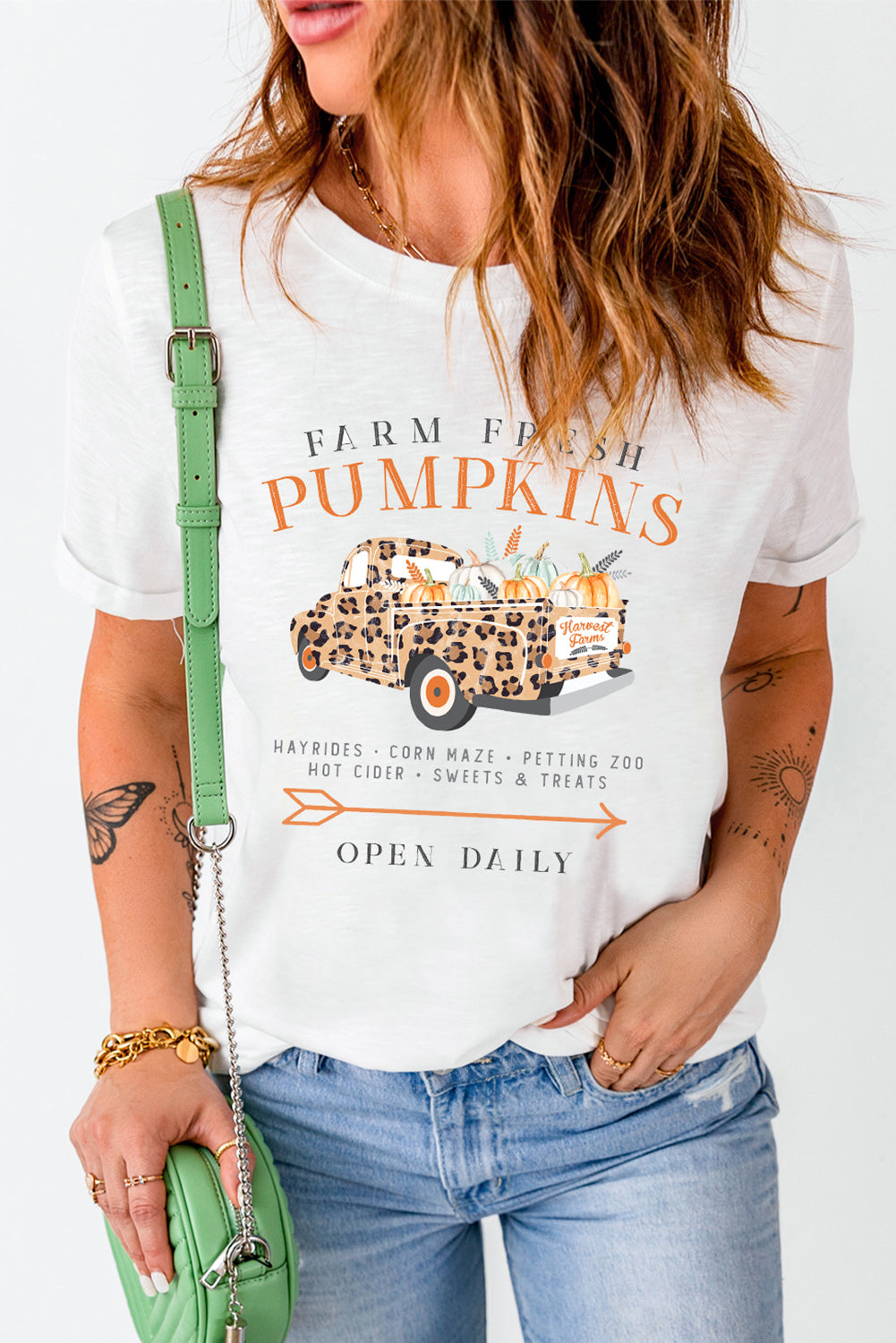 Leopard Pumpkin Truck Tee