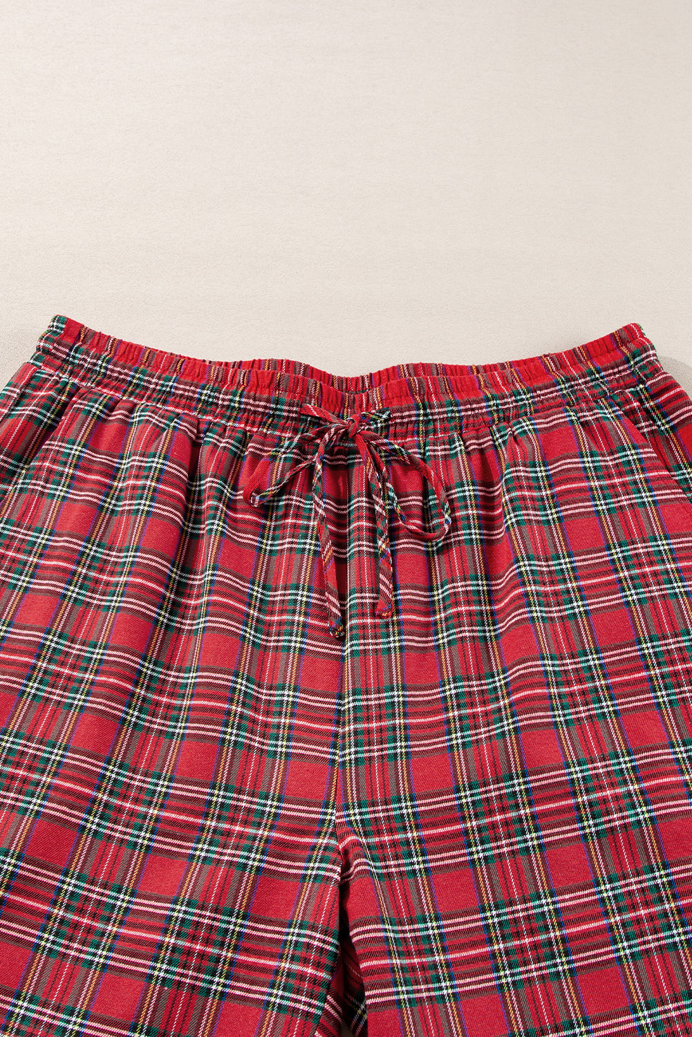 Red Plaid Pajama Set Plus Size