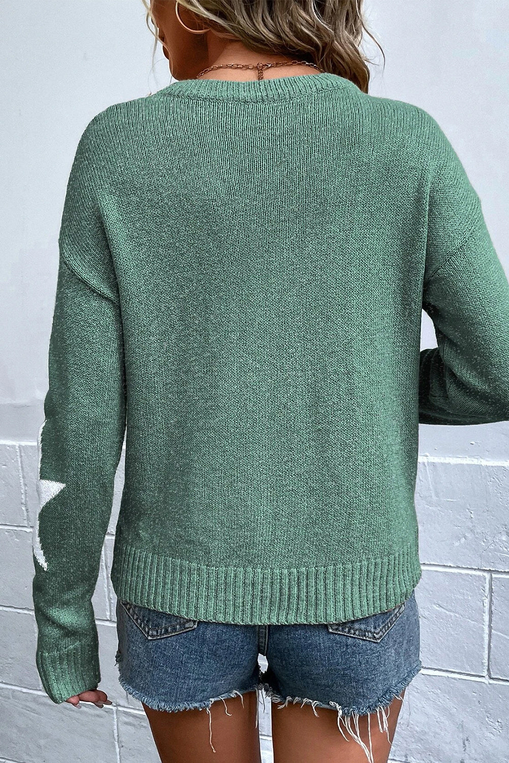 Stars Drop Shoulder Sweater