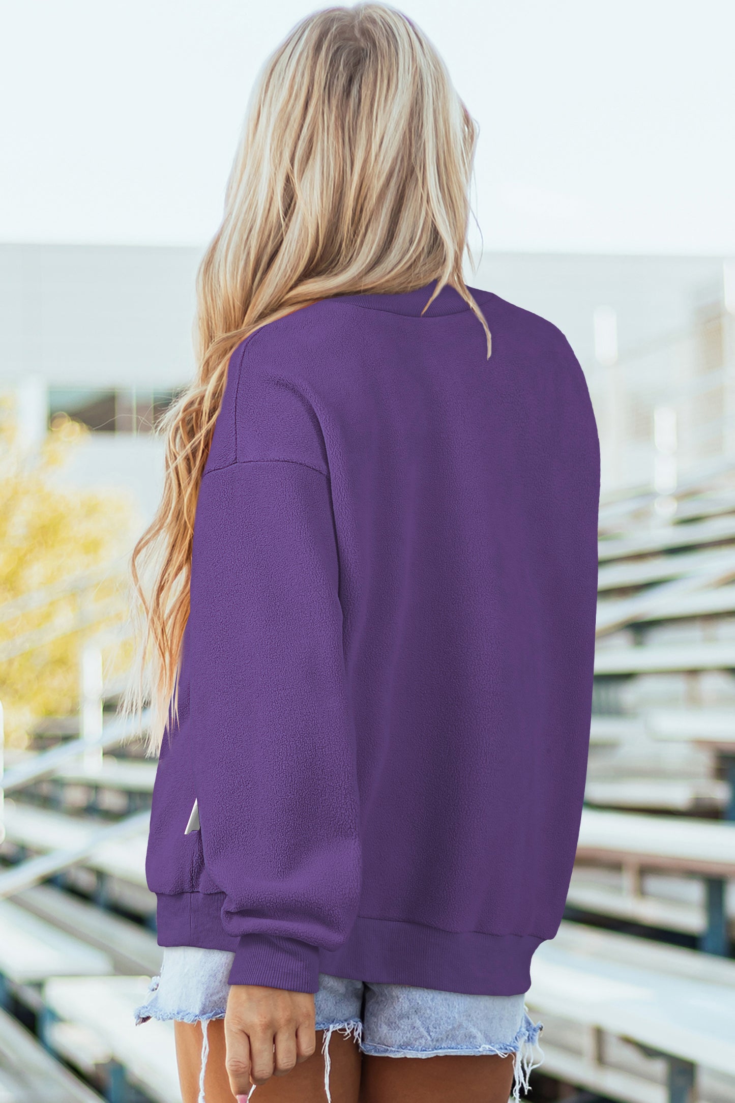 Reversible Mock Neck Sweatshirt