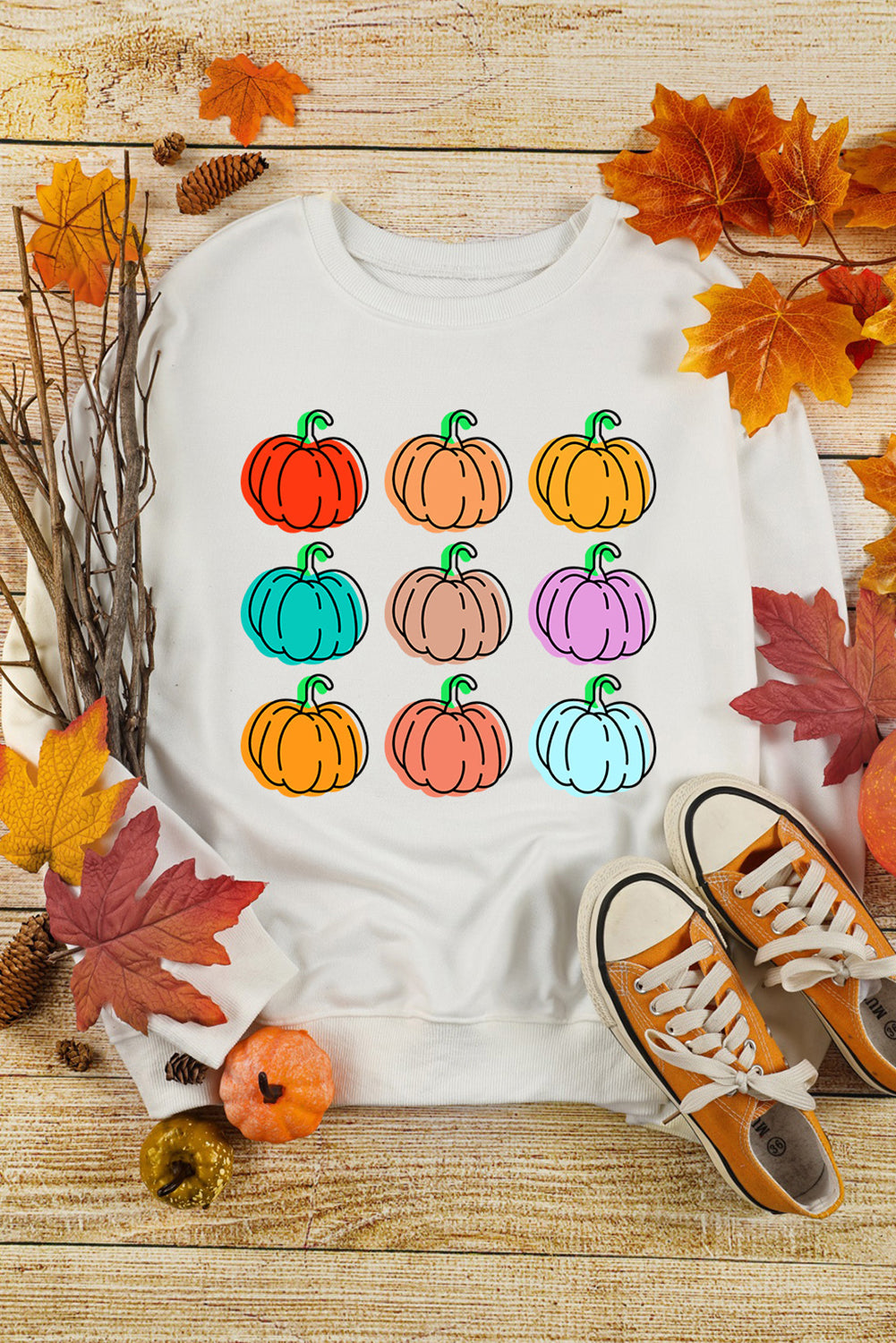 Halloween Bright Color Pumpkins Sweatshirt