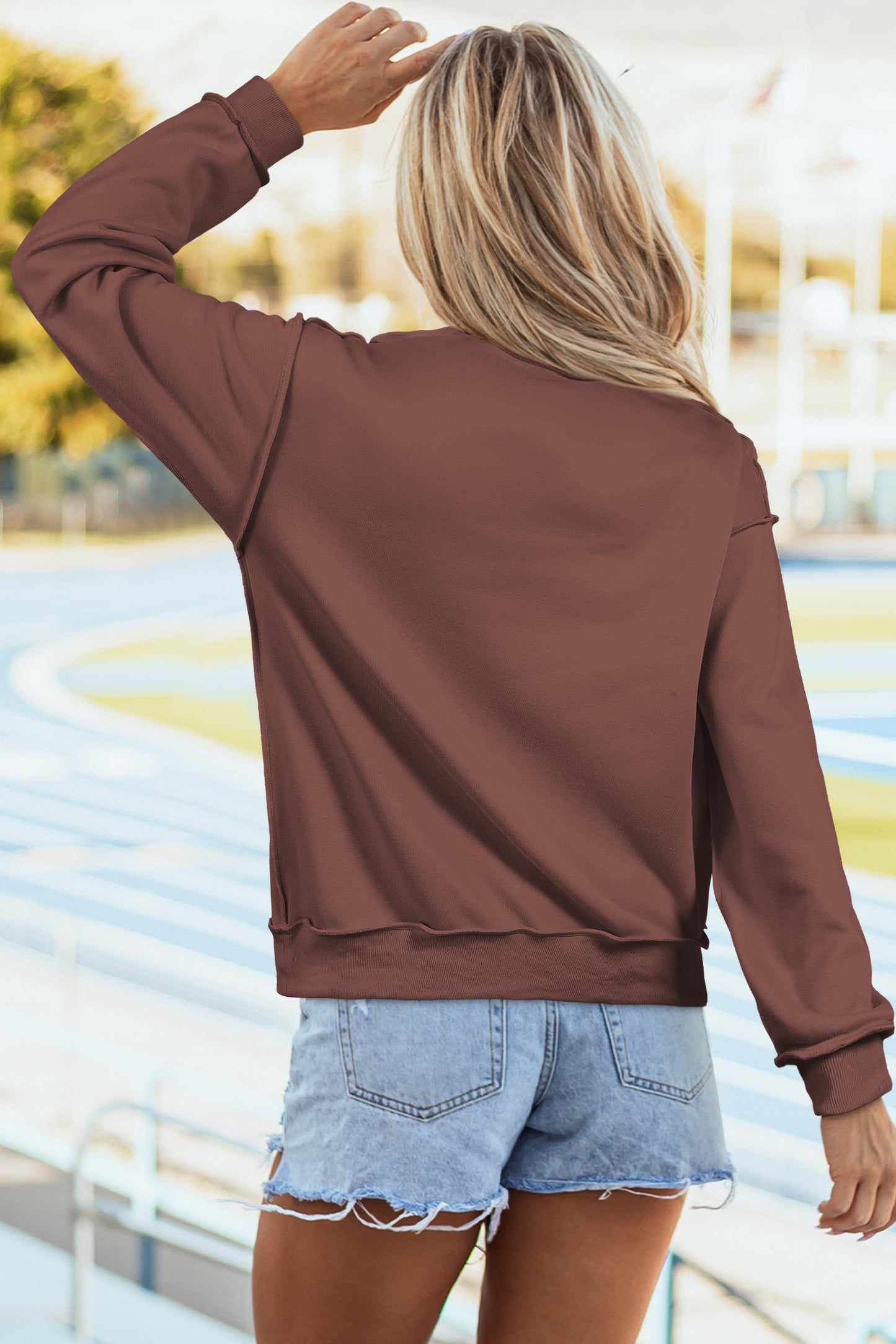 Reversible Mock Neck Sweatshirt