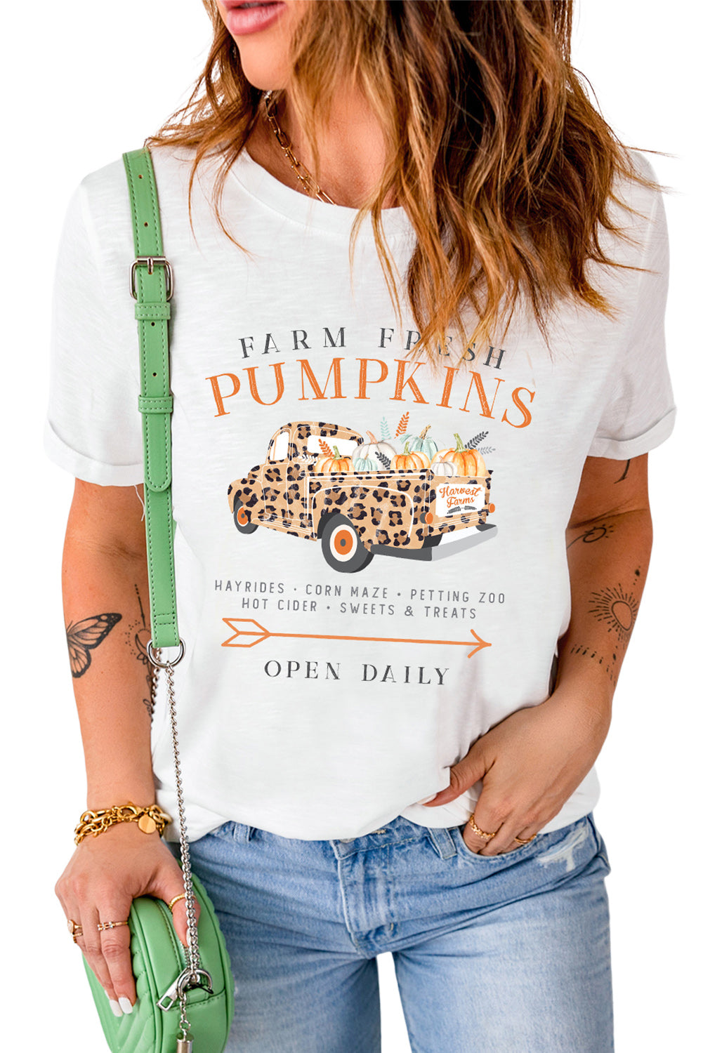 Leopard Pumpkin Truck Tee